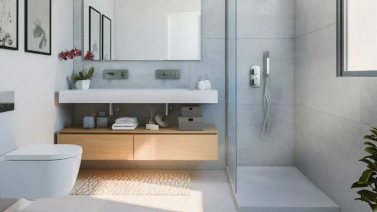 Contemporary Front Line Golf Apartments - Bathroom