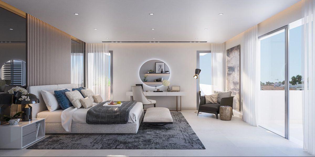 Luxury villa with master bedroom in Marbella.