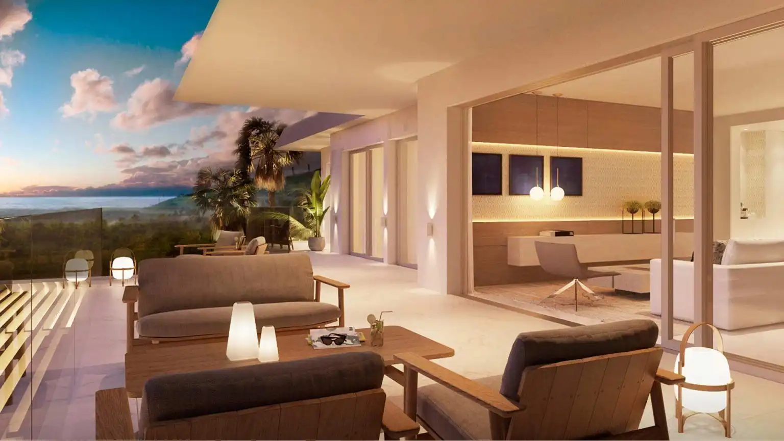 Luxury Apartments in Benahavis Marbella - Terrace With Sea View