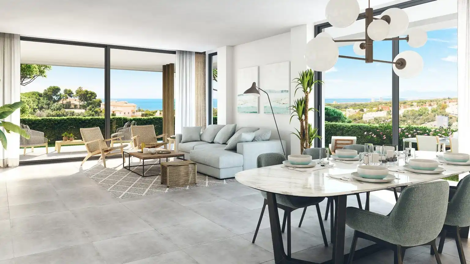 Small Apartments for Sale in Cabopino Marbella - Livingroom
