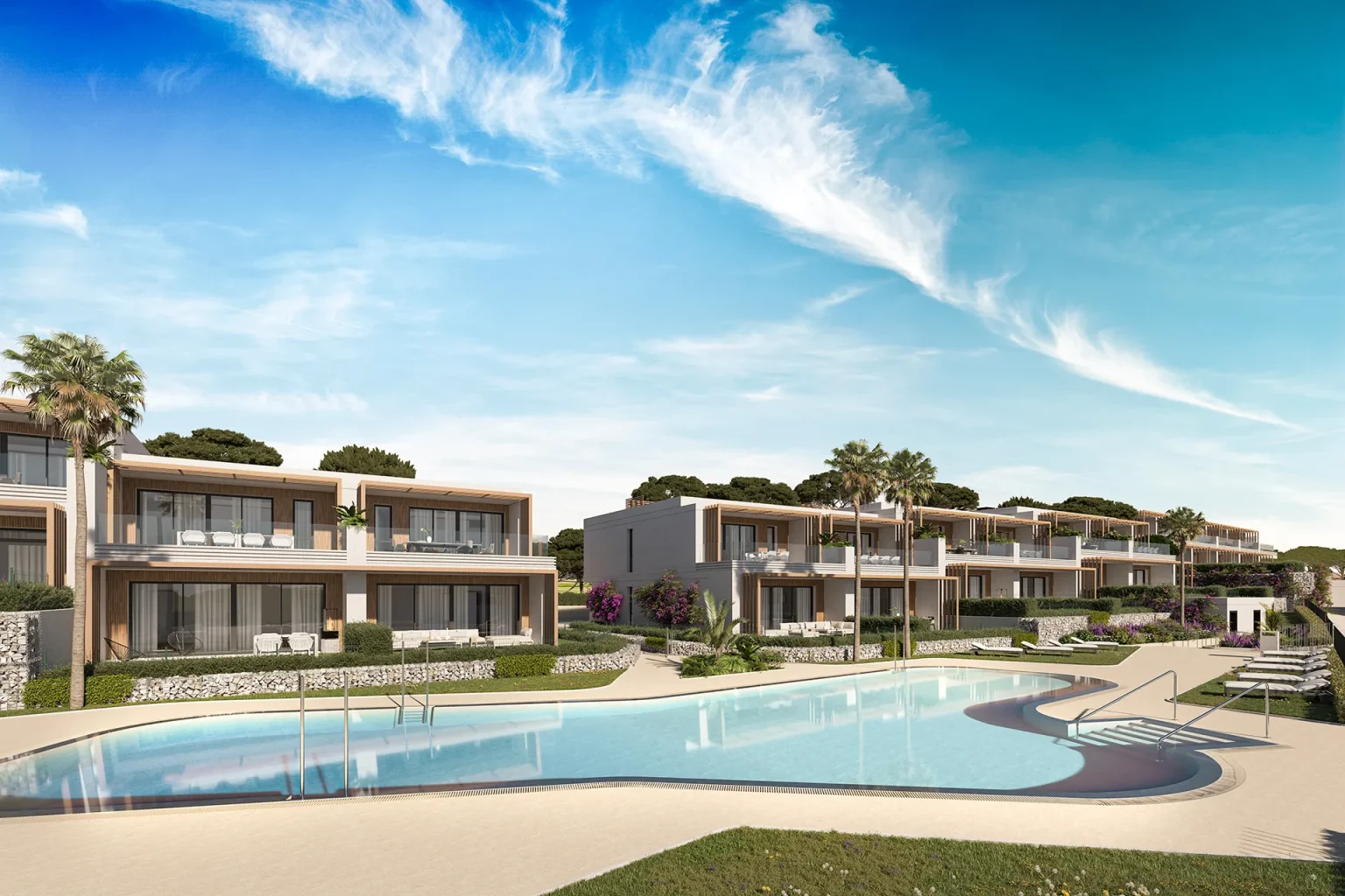 Off plan townhouses in El Chapparal Communal Pool